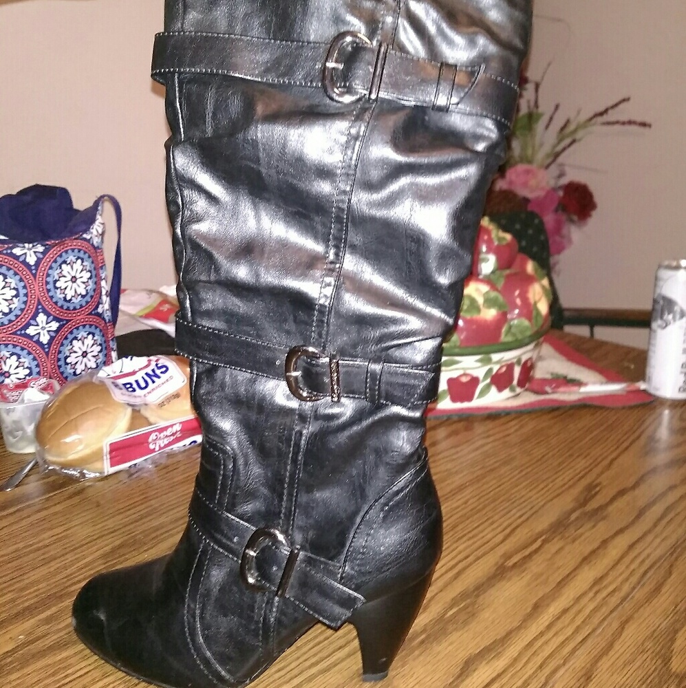 Black boots with2 inch heel